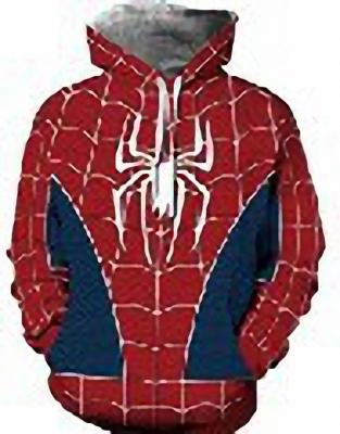 China Viable Hot Sales Autumn Spiderman High Visibility Boysplus Size Men Printed Zipper Hoodies Sweatshirts for sale