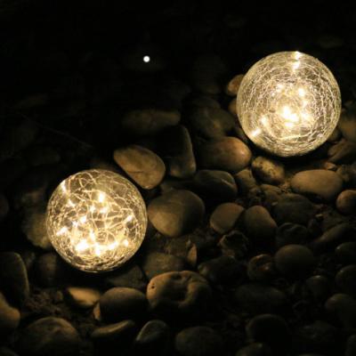 China Solar Plug Light Morden Earth Ball LED Garden Decorative Glass Waterproof LED Light for sale