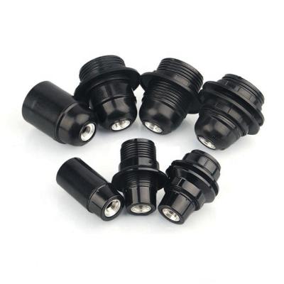 China Plastic DIY E26 E14 Lamp Bulb Holder Base E27 Socket Black Lighting Accessories for sale