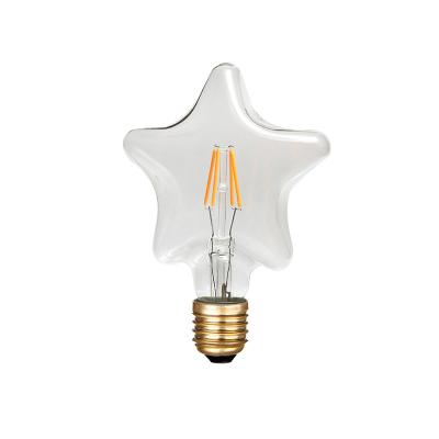 China Dectoration Dimmable Edison Bulb 2700K 40W Vintage 4W Star Shape LED Equivalent Warm White Filament Light Bulb for sale