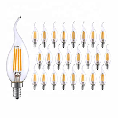 China Warehouse E14 220V LED Lamp C35T Dimmable LED Filament Candle Bulbs Led Bulb Filament Light for sale