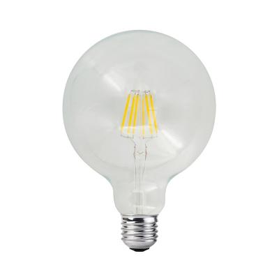 China Best Selling Indoor 6W E27 Extra Large Filament Bulb G125 Clear Glass Globe LED Lighting/Decoration for sale