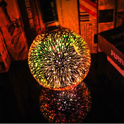 China LED Bulb E27 3D Fireworks Edison Bulb 220V Party Lamp A60 ST64 G80 G95 G125 Indoor Holiday Christmas Decoration Lighting Decorative Light for sale