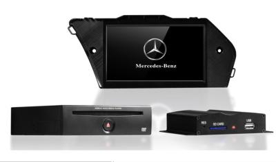 China USB 32GB MERCEDES BENZ X204 Touch Screen Digital TFT Car GPS Comand DVD Players BNZ-7308GD for sale