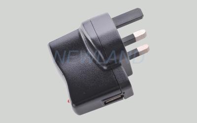 China 5V 1A Classical UK Mobile Phone Travel Adapter Charger With 100 - 240V Input for sale