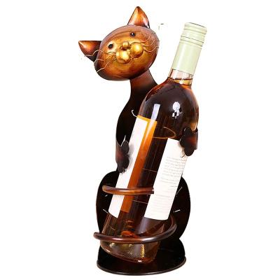 China Modern minimalist creative wine rack wine cabinet decoration cat hug decoration (the other) adjustable European-style wine rack decoration for sale