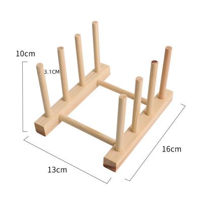 China Drain Rack Pine Dish Dish Dish Kitchen Storage Bamboo Wooden Rack for sale