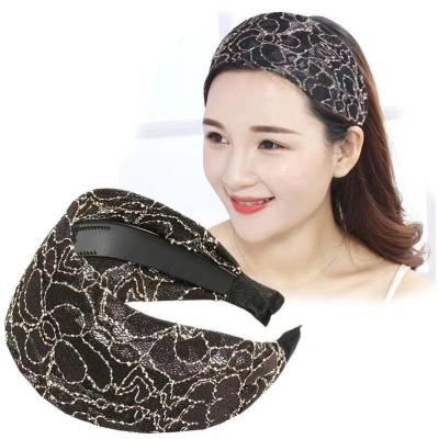 China Wholesale Soft Hair Band Girls Hairpin Lace Hairpin Hair Accessories Embroidery Cloth for sale