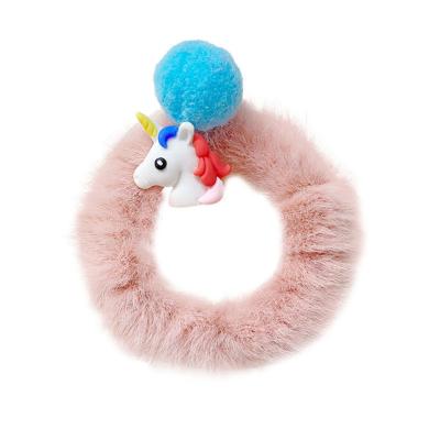 China Soft Children's Plush Hair Rope Girls Do Not Hurt Hair Baby Headwear Beauty Girl Hair Accessories for sale