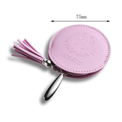 China Personalized Popular Elgent Pink Color Handheld Mirror With Custom Logo Print for sale