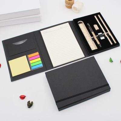 China Printed PU leather sticky notepad notepad hard cover notebook with custom logo for sale