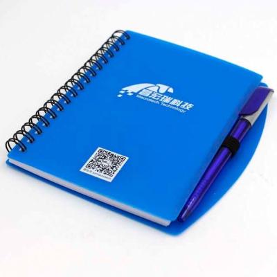 China Wholesale Custom Spiral PP Spiral Craft Recycled Notebook With Pen Holder For Promotion for sale