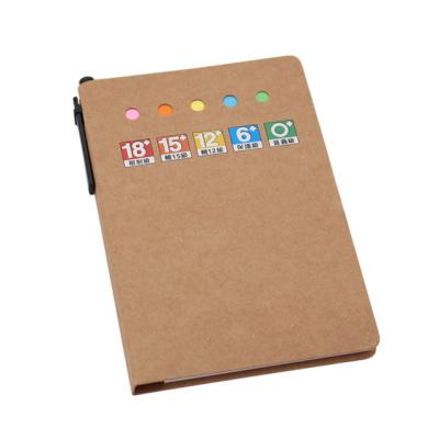 China Mini spiral cheap price recycle spiral free paper notebook with pen and sticky note for sale