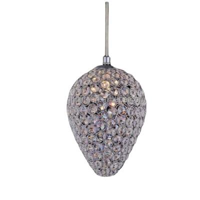 China Modern Decoration Design Indoor Lighting Beautiful Egg Shaped Lamp Lighting K9 Crystal Pendant Light Hanging Pendant Lamp for sale