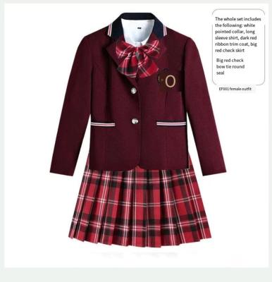 China Custom LOGO manufacturers direct college school uniform British garden clothes suits love the road high school students suit jacket for sale