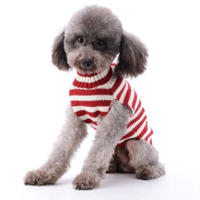 China Viable Wholesale Winter Pet Apparel Christmas Warm Knitting Dog Clothes for sale