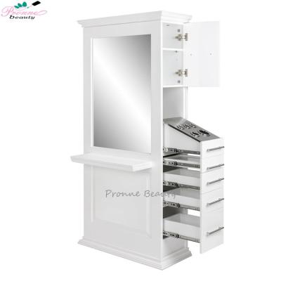 China Best Selling Barber Mirror Double Sided Styling Station of New Style Durable Material Hair Salon Equipment for sale