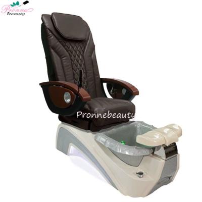 China Pronnebeauty Fiberglass Remote Control Pedicure Luxury Modern Spa Full Function Shiatsulogic Massage Chair for sale