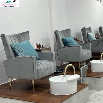 China Simple Design Modern Luxury Foot Spa Used Beauty Foot Bath Salon Pedicure Chairs No Piping for sale