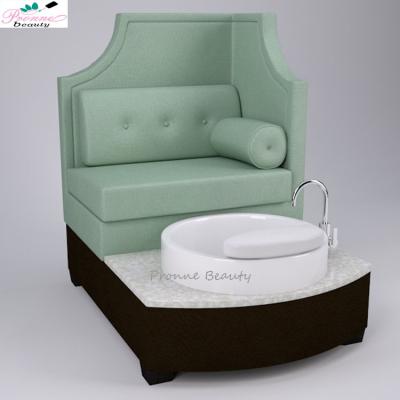 China Modern Luxury Fancy Footspa Bowl Footspa Basin Foot Tubs Pedicure Spa Furniture Salon Furniture Drop-in Pedicure Basin for sale