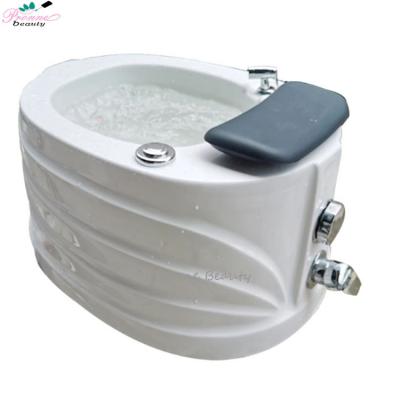 China Modern Luxury Hot Sale Powerful Moter Pedicure Foot Sink With Bubbling And Light Movable Pedicure Basin For Pedicure Chair for sale