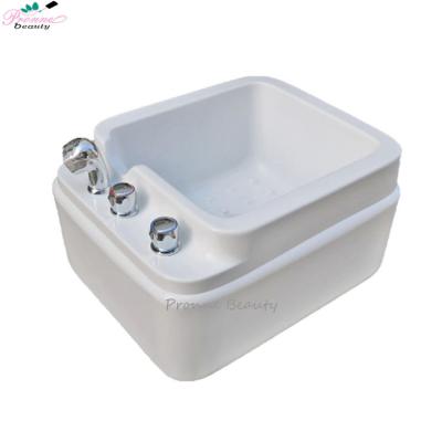 China Wholesale Modern Luxury Acrylic Bath Bucket Square Foot Hotel Manufacturer Foshan Pedicure Foot Basin for sale