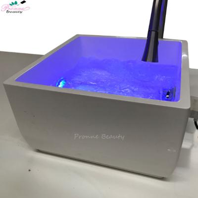 China Modern Luxury Home Beauty Salon Foot Spa Bucket Pedicure Tub Foot Spa Basin with Lights and Bubbles for sale