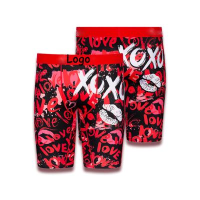 China Hot Selling Antibacterial Logo Underwear Men's Boxer Short Briefs Male Creative Boxers With Logo for sale