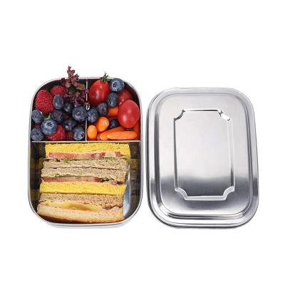 China Heat Storage Amazon Success Square Bento Box Stainless Steel Food Container Leakproof Metal Lunch Box en venta