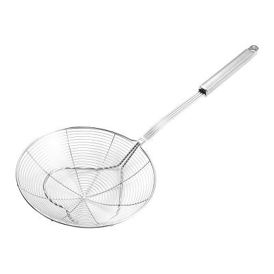 China Sustainable Kitchen Hotpot Tools Colander Fine Mesh Stainless Steel Spider Skimming Filter for sale