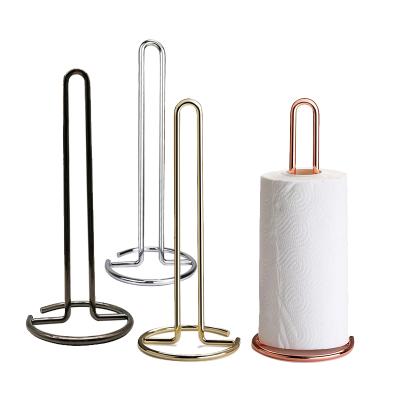 China The base is stable and easy-to-take napkin holder gold euro kitchen dining table metal standing rack for sale