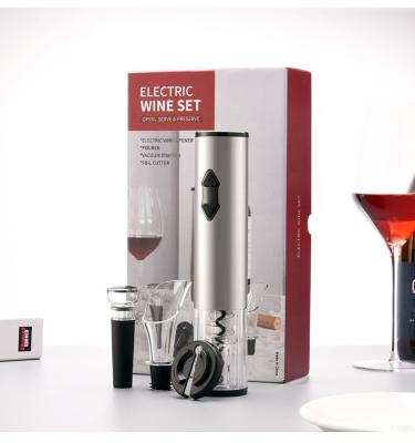 China Best Viable Selling Products In Amazon 4 In1 Electric Cordless Wine Bottle Opener Gift Set for sale