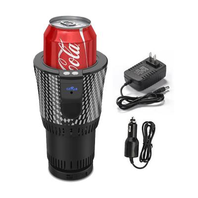 China Interior Intelligent Auto Car Heater Cooler Display Temperature 12V Vehicle Accessories 12V Cooling Cup Holder 2-in-1 and Portable Quick Heater for sale