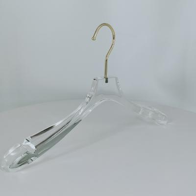 China Viable 3.6 women's flat head with thick transparent hangers clear acrylic hanger for sale