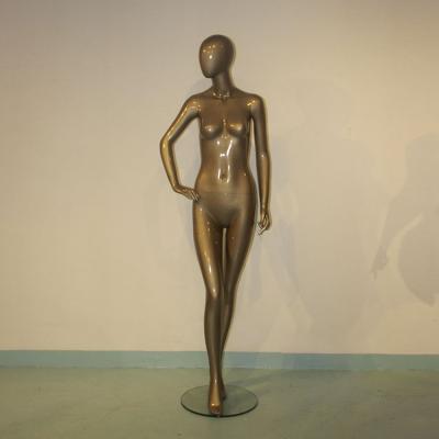 China Wholesale window disply good quality gold female mannequin full body display mannequin for sale