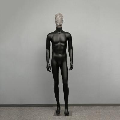 China Full Body Window Dummy Face Male Mannequin Mannequin Display Black Mannequin Man Standing Custom Adult Window Display for sale