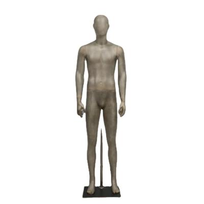 China Other Realistic Gray Color Stylish Clear Fiberglass Male Mannequin Free Custom For Adults Stand 123*40*45CM, Stand 190CM 7.6KG M-036 FRP for sale