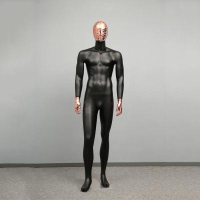 China Stylish Changing Chromed Mannequin Face Mannequin Window Display Disply Masculine Men Stand Custom Made For Adults 5 Pcs/Windows Disply FRP Style Full-body for sale