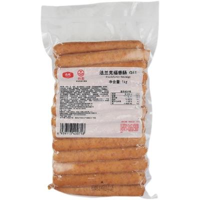 China Low fat G42 spot frankfurter sausage specification 1kg*12 bag/American sausage hot dog piece sausage for cooking for sale