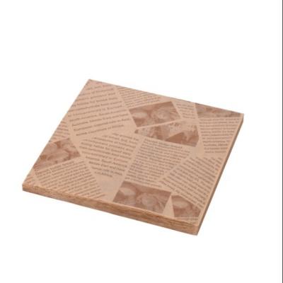 China Disposable French Fries Wrap Newspaper Paper Oil Proof Oil Proof Container Hamburger Absorbent Paper for sale