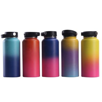 China 32oz Reusable Stainless Steel Water Bottle Gradient Wall Insulated Reusable Double Vacuum Bottle Sports Outdoor Water Bottle for sale