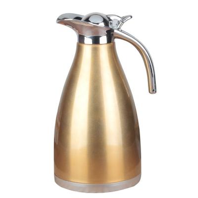 China Business Muti-color Stainless Steel 2L 201 Tea Coffee Pot Thermal Carafe Wall Free Printing Vacuum Flask Double for sale