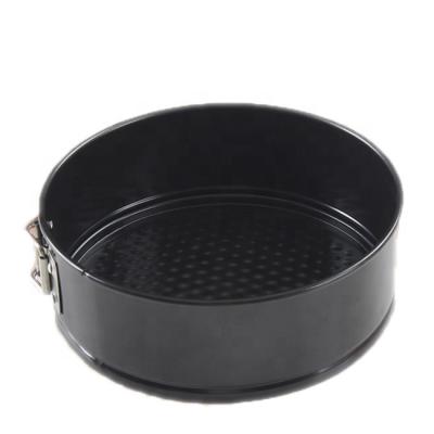 China Live Bottom Black Non-Stick Cake Mold Viable Wholesale Lock Loop Around Mold Home Baking Tool for sale