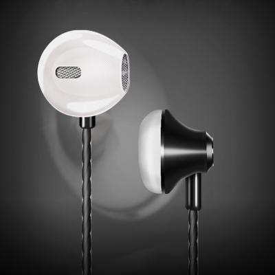 China In-ear Band Voice Music Control Metal Cover Headphones Transparent Cable Mobile Earphone for sale