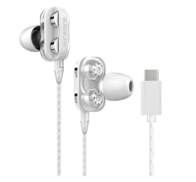 China Dual In-Ear In-Ear Earplugs Quad-Core Speakers For Xiaomi Mi8 LeTV Huawei Type-C Headset for sale