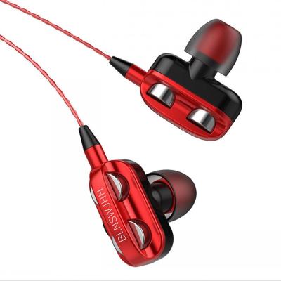 China In-Ear Cooling Heavy Duty Dual Core Mp3 Sport Earphone Bass Stereo Headphone Telephone Headsets for sale