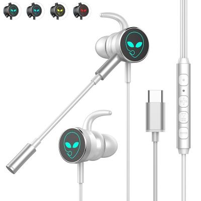 China OEM In-Ear Mobile Stereo Gaming Headset RGB Snap Blast Lightweight Wired Type-C Gaming Earphone for sale