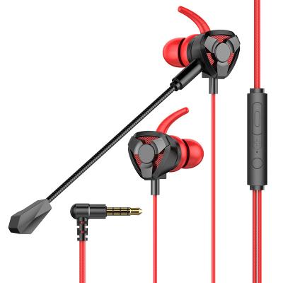 China New Design Stylish In-ear Gaming Headset With Dual Microphone 3.5mm Wired Stereo Earphone for sale