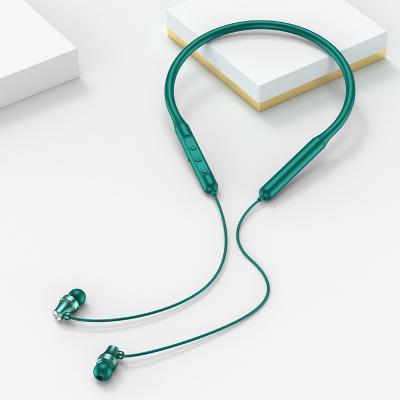 China In-ear flexible silicone sports hanging neck band bt5.0 heavy bass stereo headset earphone for sale