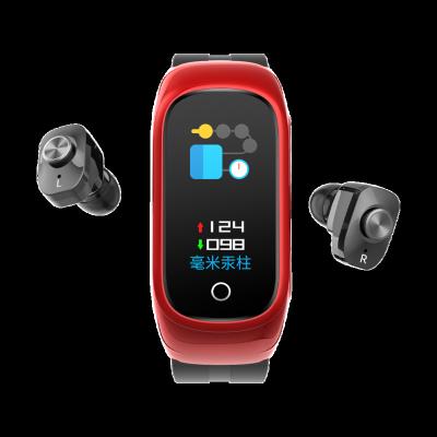 China Wholesale Touch Screen Fitness Full Screen Band Smart Watch Earbuds 2 in 1 Blood Pressure Heart Rate Monitor for sale